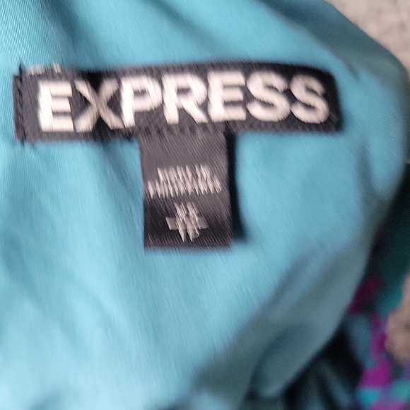 Teal and Purple Floral Dress - Picture 5 of 5